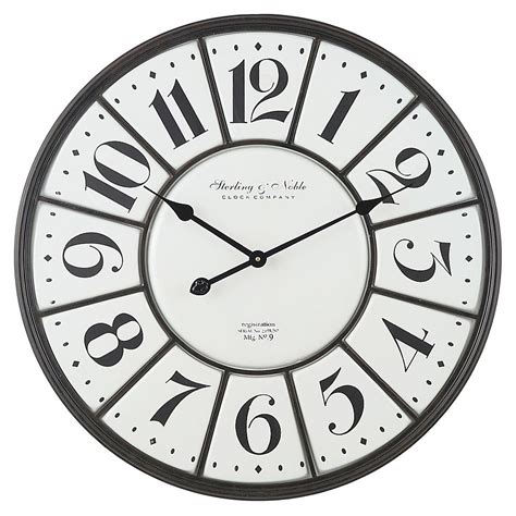 Sterling And Noble Farmhouse Collection Vintage Steel 26 Inch Wall Clock