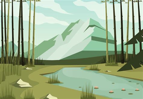 Vector Beautiful Landscape Illustration 229817 Vector Art At Vecteezy