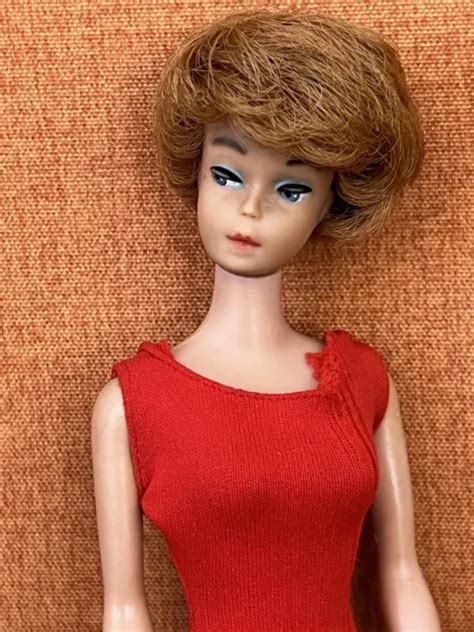 VINTAGE MATTEL Titian Bubble Cut Barbie Doll W Red Swimsuit TLC PicClick