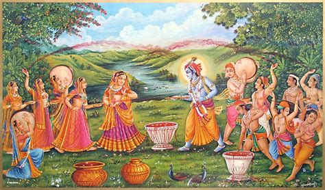 Krishna Playing Holi Holi Images Holi Wishes Radha Krishna Holi