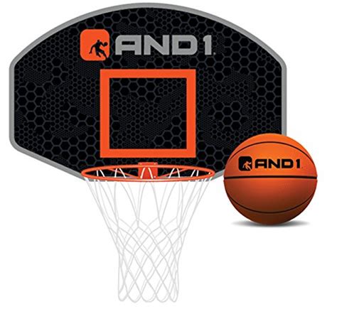 And1 Mini Basketball Set Over The Door Hoop With 4 Ball Black