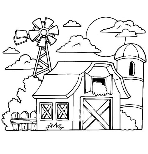 Add color to this majestic creature! Easy Barn Drawing at GetDrawings | Free download