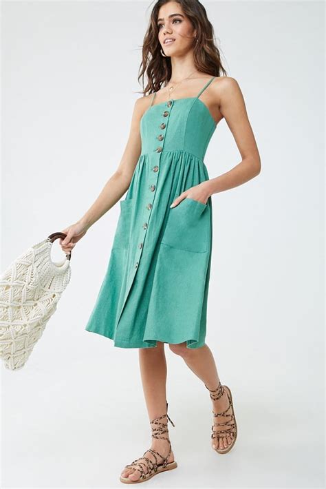 Button Front Knee Length Dress Best Summer Dresses From Forever 21