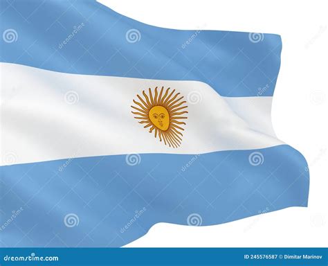 Argentine Flag Stock Illustration Illustration Of Pole 245576587
