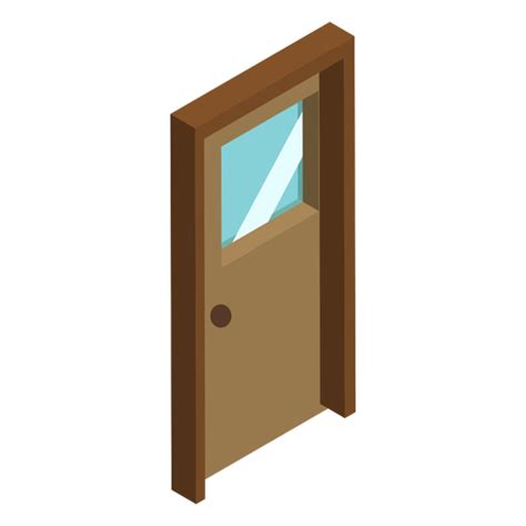 Isometric Wooden Door Transparent Png And Svg Vector File