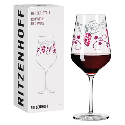 Ritzenhoff Crystal Heart Red Wine Glass Rotwei Kitchenique