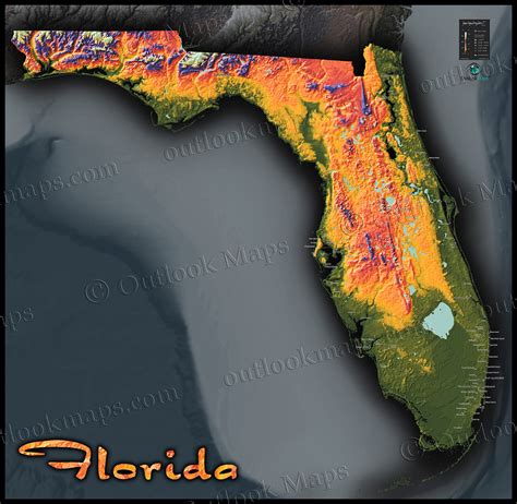 Florida Sea Level Elevation Map