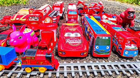 seru🔥temukan mainan mobil mobilan merah kereta api tayo racing car truk tangki pesawat