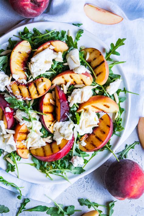 Grilled Peaches Salad With Burrata Recipe The Feedfeed