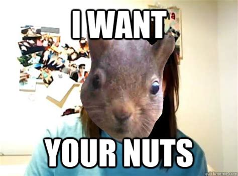 I Want Your Nuts Overly Attached Squirrelfriend Quickmeme
