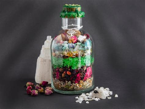 Prosperity And Abundance Spell Jar Spell Bottle Witch Jar Etsy