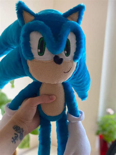 Sonic Custom Plush Toy Blue Fast Hedgehog Etsy