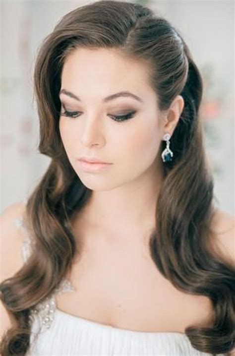 Wispy hollywood waves, loose curls, half up hairstyles and the chic ponytail. Wedding Hairstyles for Long Hair