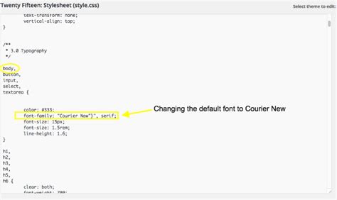 How To Change Fonts In Wordpress Css Hero