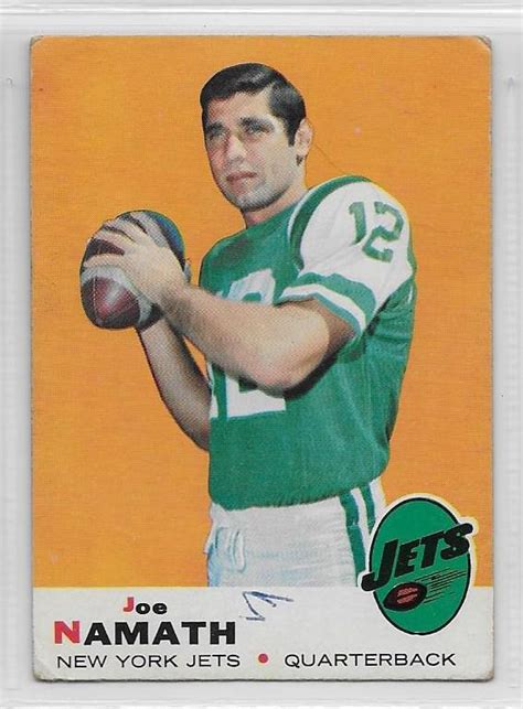 Find out everything you need to know about this legendary card with our complete guide! Joe Namath 1969 Topps Football Card New York Jets - Football Cards