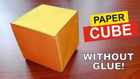 How To Make Paper Cube Without Glue Youtube
