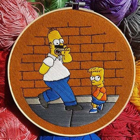 Bordado Popular The Simpsons Needlecraft Cross Stitch Embroidery