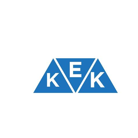 Diseño De Logotipo En Forma De Triángulo Ekk Sobre Fondo Blanco