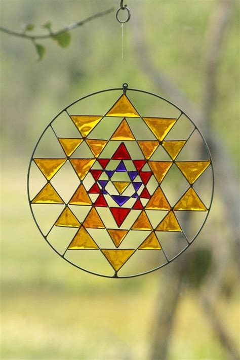 Stained Glass Suncatcher Flower Of Life Mandala Yoga Sacred Geometry Decor Meditation Room Hand