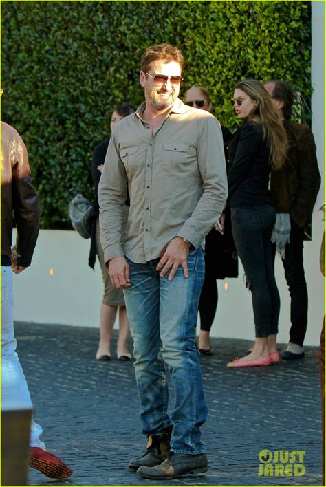 Gerard Butler Shares A Laugh With Girlfriend Morgan Brown After Lunch