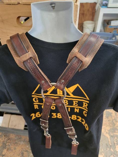 Graber Harness Leather Tool Belt Suspenders W Belt Loopsx Etsy