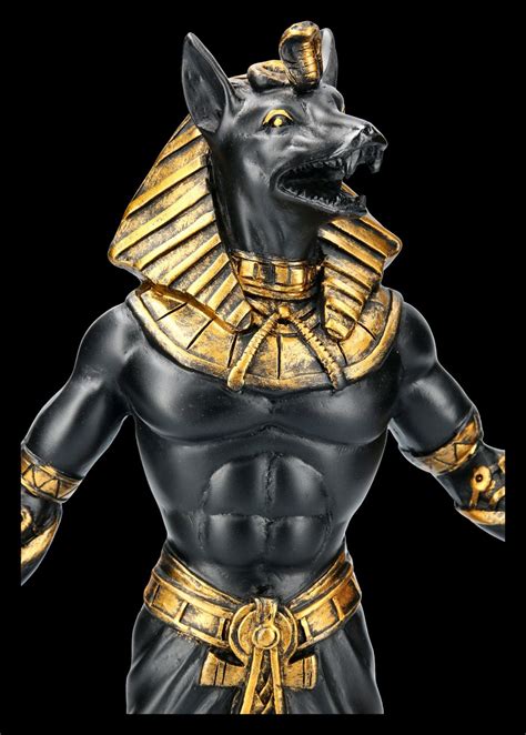 Ägyptische krieger figur anubis schwarz gold figuren shop de