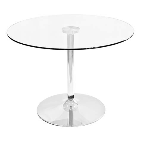 Clear Glass Round Dining Table Modern And Contemporary