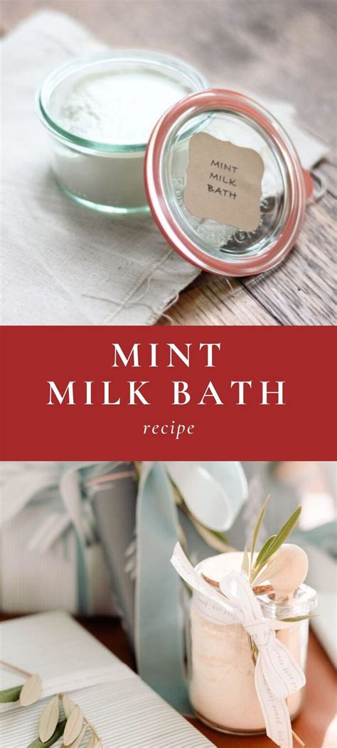 Mint Milk Bath Milk Bath Recipe Homemade Hostess Ts Bath Recipes