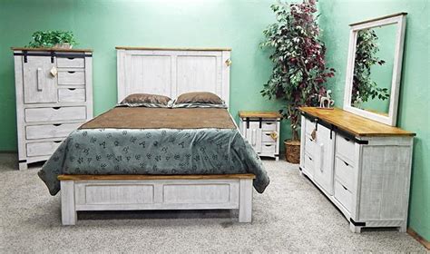 • either your room has the modern or vintage concepts, this white bedroom furniture will suit your room. Rustic Barn Door - Weathered White - Bedroom Suit | Athens ...