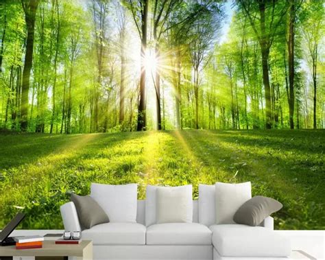 Beibehang Wallpaper For Walls In Rolls Forest Landscape Painting Tree