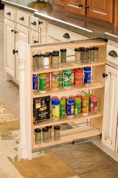 Shop spice racks cabinet organizers at the container store. Pull out spice rack. No more wasted space! | Modular home ...