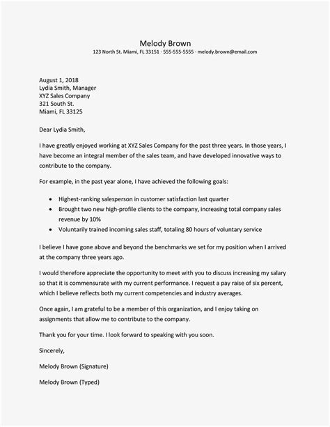 Sample Letter Requesting A Pay Raise Raised Letters Proposal Letter