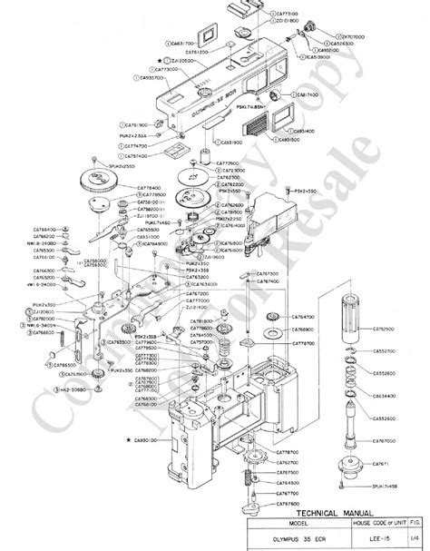 Olympus 35ecr Exploded Parts Diagram Service Manual Download