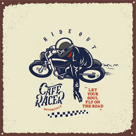 Premium Vector Cafe Racer Ride Out Motor Poster