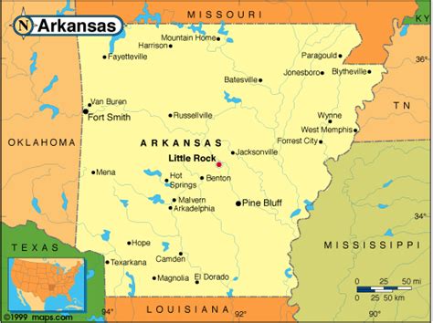 Border Map Of Arkansas And Missouri