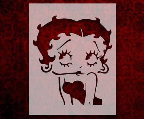 Betty Boop Face Stencil Multiple Sizes Fast Free Shipping Etsy Uk
