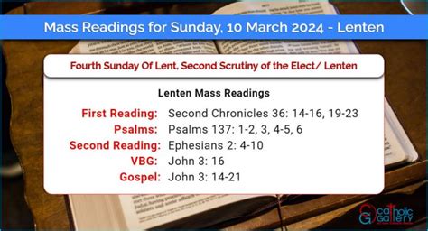 Daily Mass Readings For Sunday 10 March 2024 Lenten Catholic Gallery