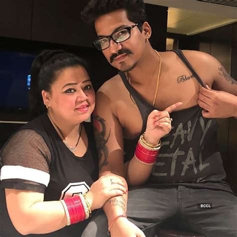 Haarsh Limbachiyaa Gets Wife Bharti Singhs Name Tattooed On His Chest Photogallery Etimes