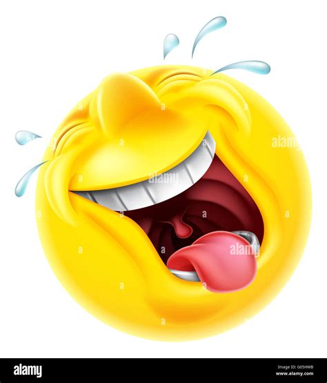 Un Rire Très Heureux Smiley Emoticon Emoji Character Rire Les Larmes