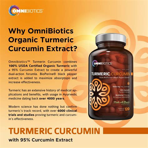 Organic Turmeric Curcumin Supplement 1500mg With BioPerine 95