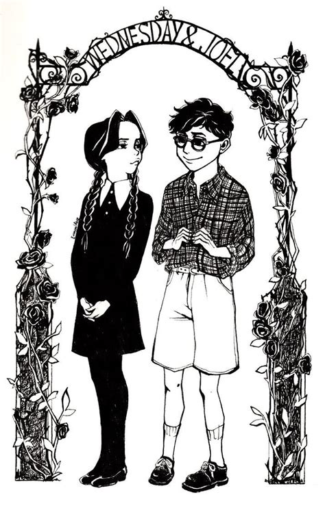 A healthy attitude toward sex aside, morticia and gomez could also teach a class in family values. #2 Wednesday Addams and Joel Glicker | Family drawing ...