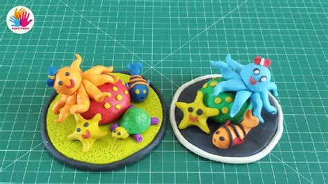 Sea Animals Play Doh Octopus With Polymer Clay Star Fish Sea Animals