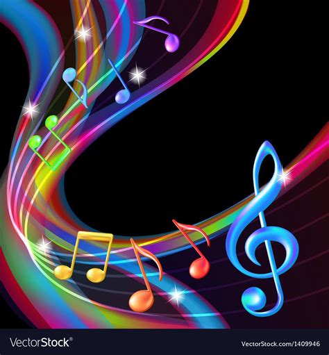 Colorful Abstract Notes Music Background Vector Illustration Download