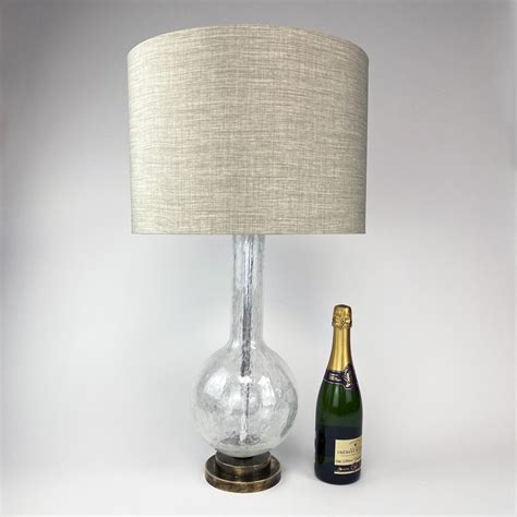 Pair Of Extra Large Clear Bubble Glass Table Lamps T6112 Tyson
