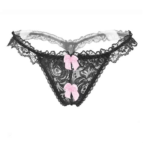 Buy Ejqyhqr Bow Underwear Women G String Sexy Lingerie Lace Thong Seamless