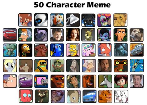 50 Character Meme By Chameron On Deviantart