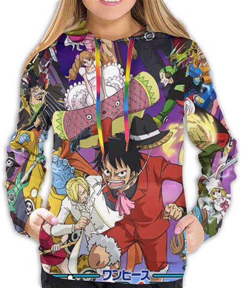 Anime One Piece 3 Womens Hoodie Black Uk Clothing
