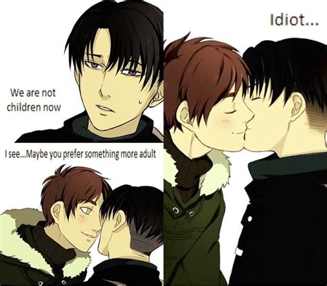 Levis Birthday Kiss Eren Ereri Part Attack On Titan Anime Ereri