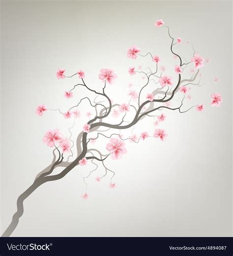 I hadn't originally intended this as a background. Background With Sakura Tree Royalty Free Vector Image