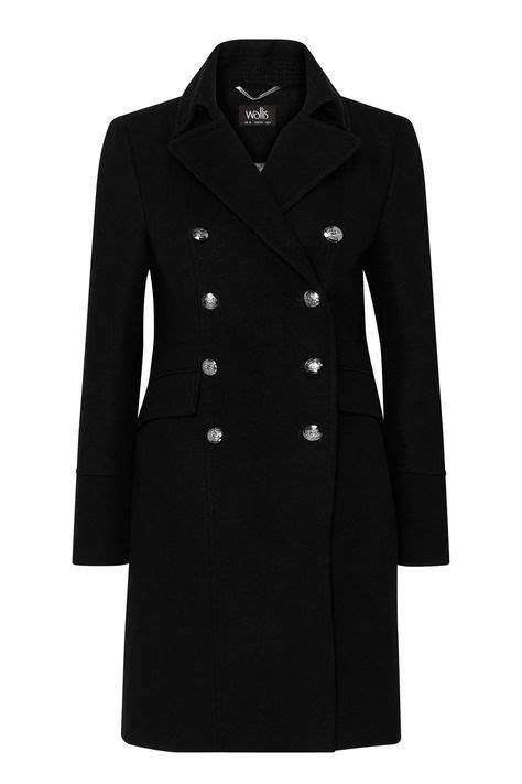 Black Double Breasted Military Coat Military Style Coats Stylish